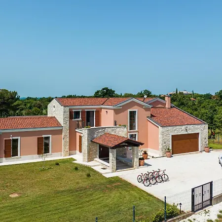 Antea For 10 People Near Barban With Heated Pool 75 M2 - Welness & Large Garden Villa